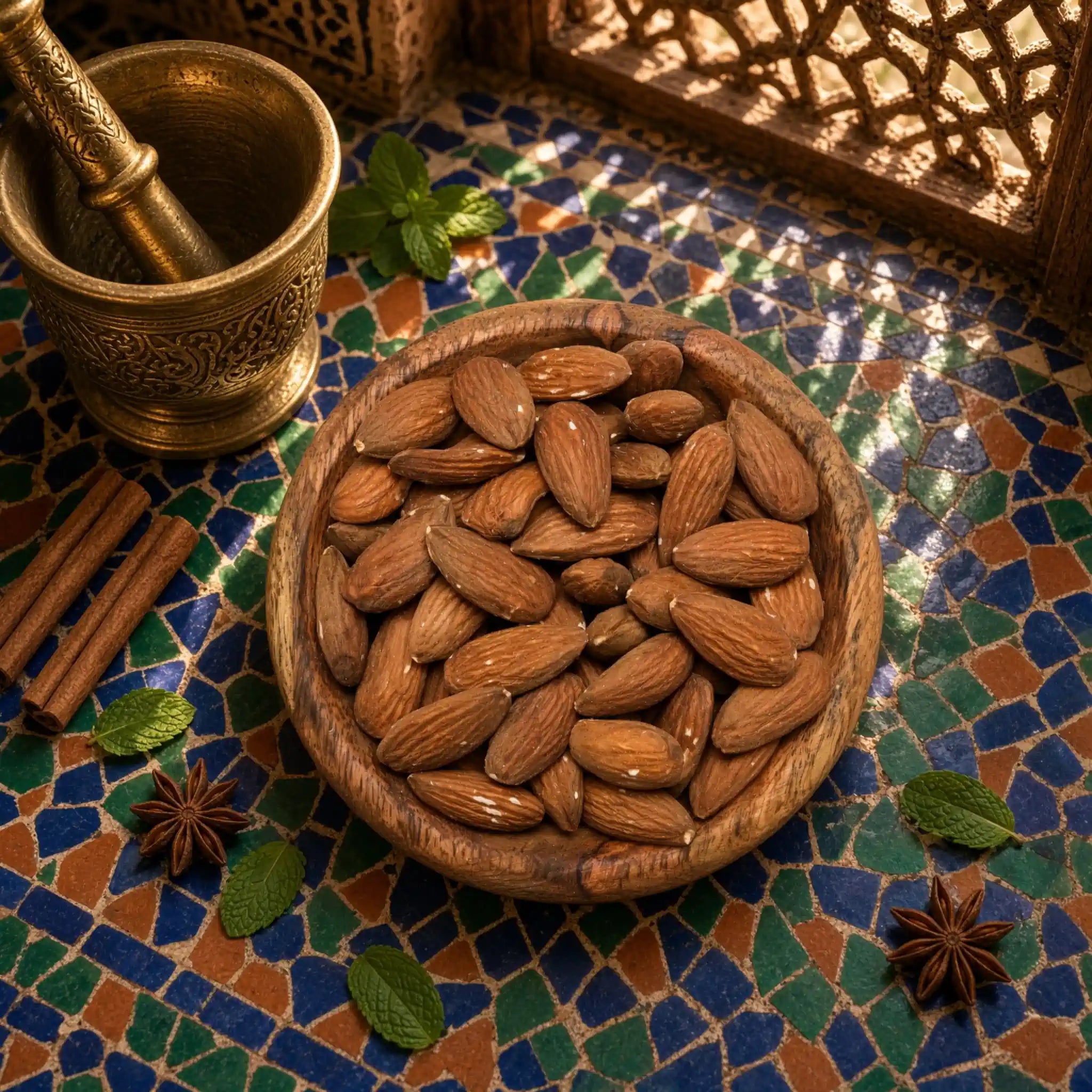 لوز محمص بدون ملح