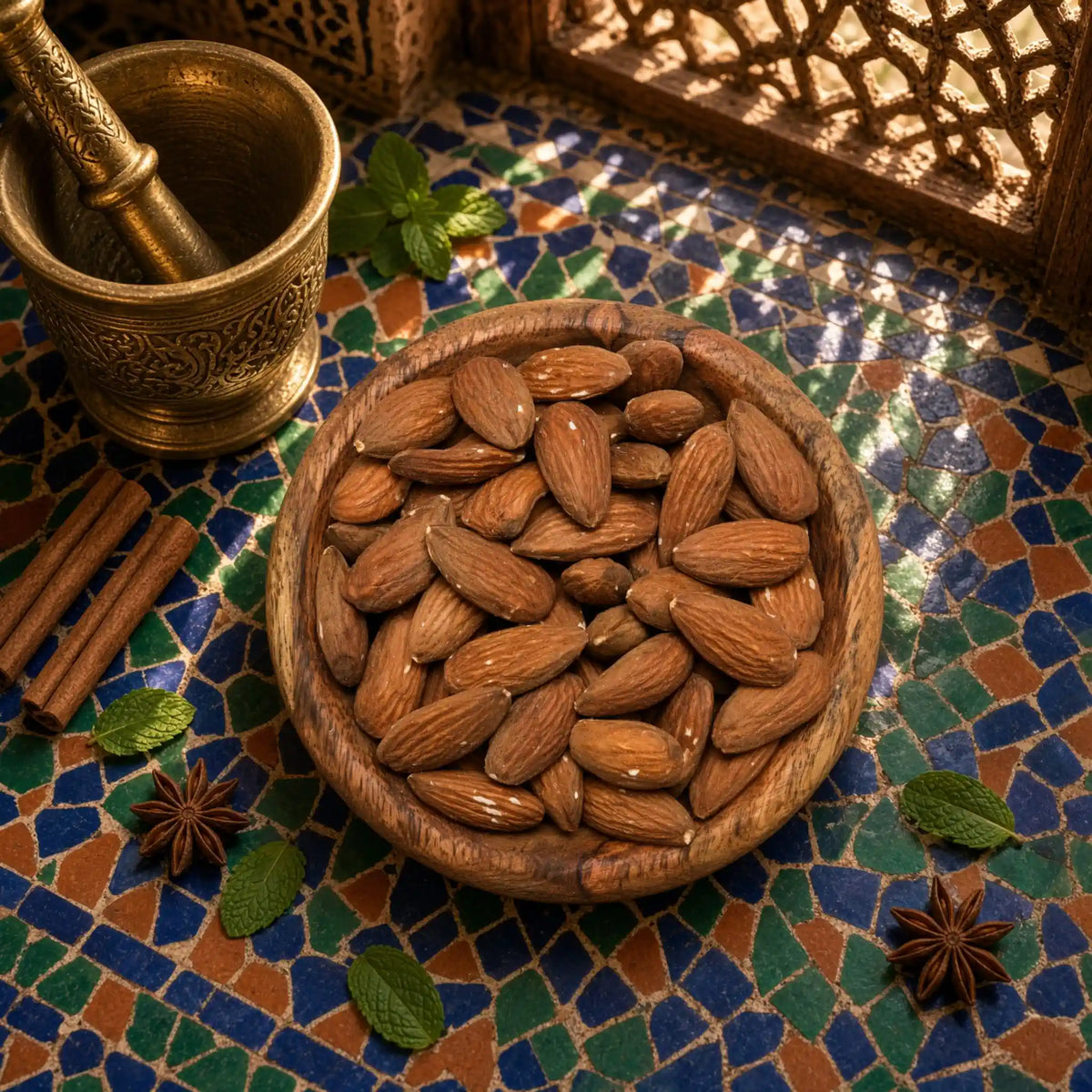 لوز محمص بدون ملح